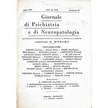 Giornale di Psichiatria e Neuropatologia